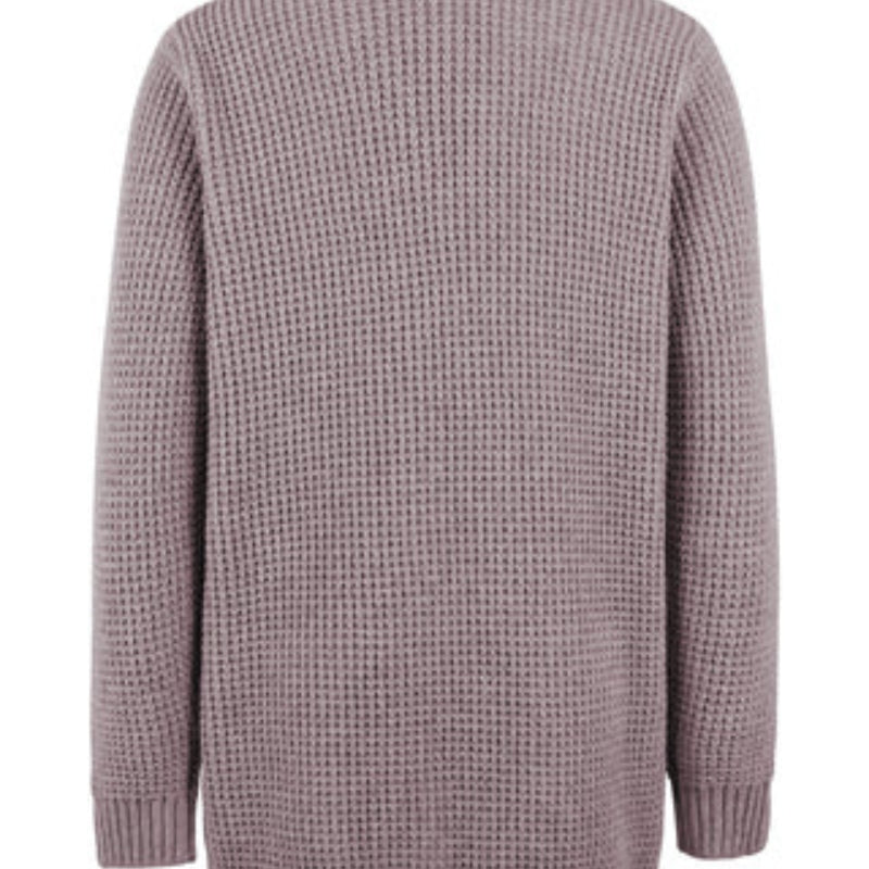 Silke – Vorne offener Langarm Strickjacke mit Taschen und lockerer Passform