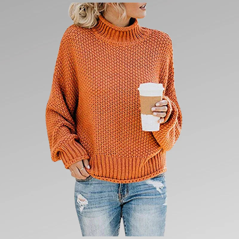 Sophia - Lässiger Rollkragenpullover mit lockerer Passform und langen Ärmeln
