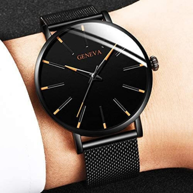 Anton – Einzigartige rundem Zifferblatt Uhr mit  verstellbarem Armband