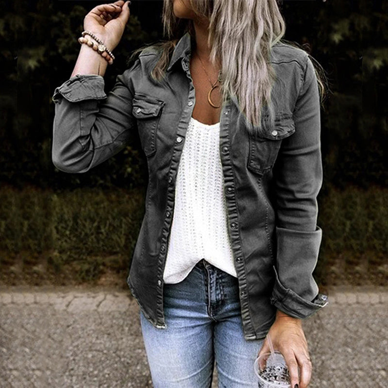 Mira  - Trendige Denim Jacke Für Mühelosen Stil