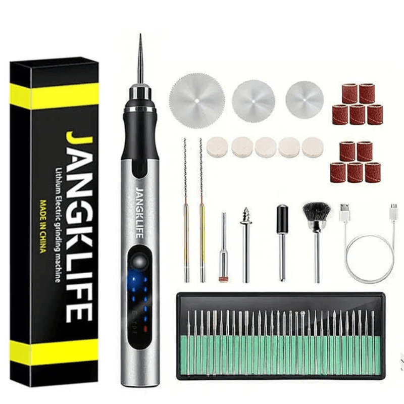 RotarPro - USB Akku Rotationswerkzeug Kit für Gravur Bohren und präzise Heimwerkerarbeiten