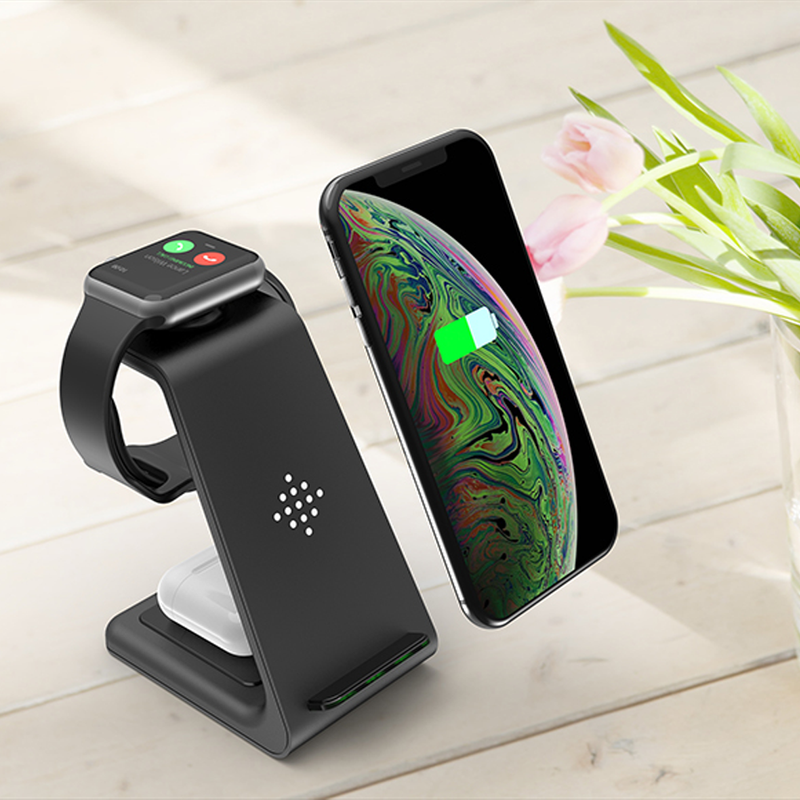 VoltAura – 3-in-1-Kabellos-Ladegerät für Apple- und Samsung-Geräte
