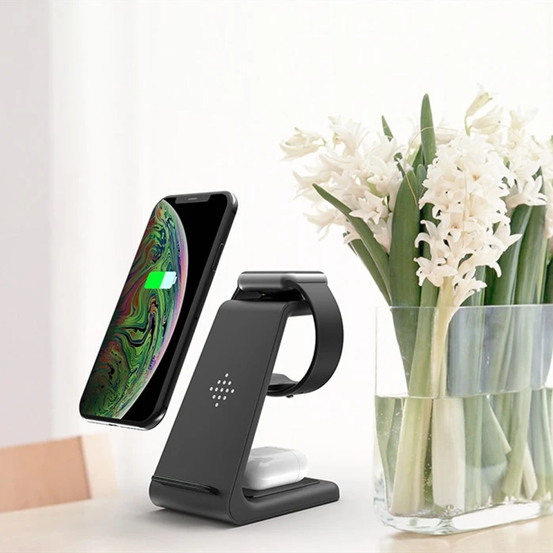 VoltAura – 3-in-1-Kabellos-Ladegerät für Apple- und Samsung-Geräte