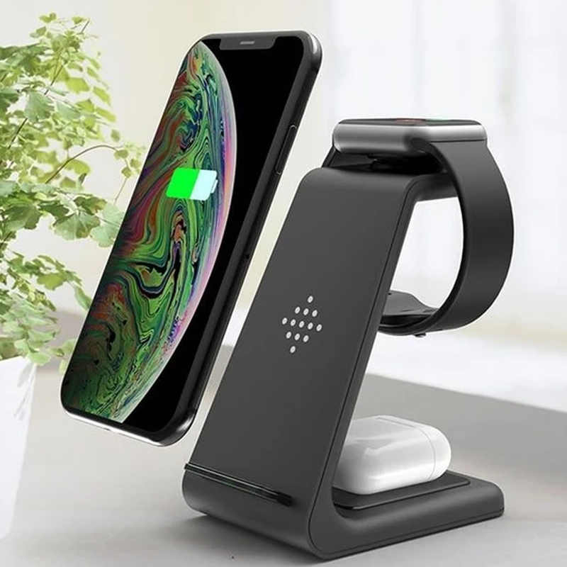 VoltAura – 3-in-1-Kabellos-Ladegerät für Apple- und Samsung-Geräte