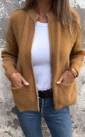 Sophia - Langärmelig Strickpullover Mit Taschen