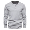 Lucas - Langärmelig Schlanke Passform Henley Hemd