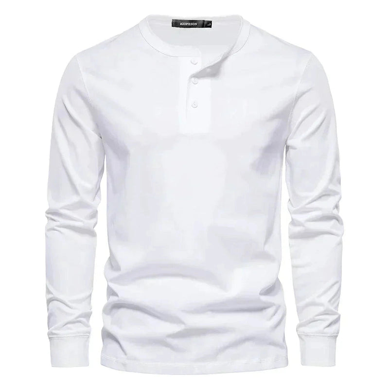 Lucas - Langärmelig Schlanke Passform Henley Hemd