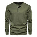 Lucas - Langärmelig Schlanke Passform Henley Hemd