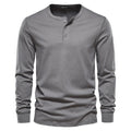 Lucas - Langärmelig Schlanke Passform Henley Hemd