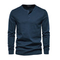 Lucas - Langärmelig Schlanke Passform Henley Hemd