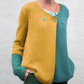 Each - Langärmelig Zweifarbig Strickpullover