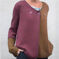 Each - Langärmelig Zweifarbig Strickpullover