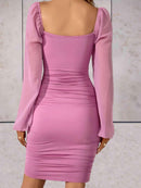 Anna – Stilvolles Langar Minikleid mit plissierter Taille