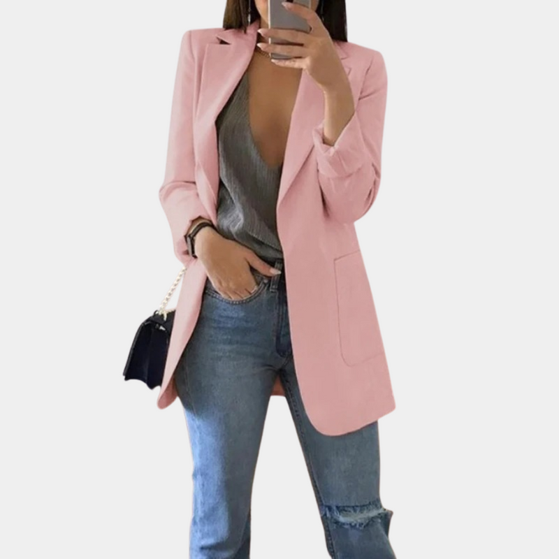 Amalia - Eleganter Langarm Blazer mit Reverskragen und praktischen Taschen