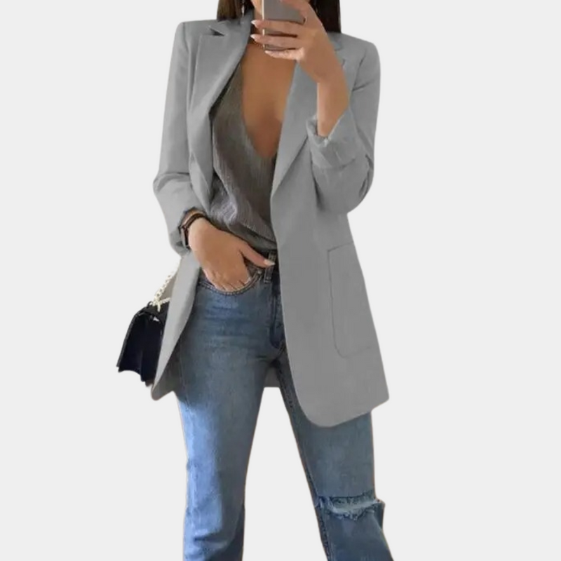 Amalia - Eleganter Langarm Blazer mit Reverskragen und praktischen Taschen