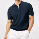 Alwin - Lässiges Kurzarmhemd mit Reißverschlusskragen