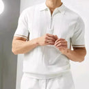 Alwin - Lässiges Kurzarmhemd mit Reißverschlusskragen