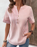 Noor – Lässige Bluse mit Knopfleiste und kurzen Ärmeln
