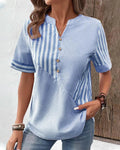Noor – Lässige Bluse mit Knopfleiste und kurzen Ärmeln