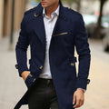 Adrian - Eleganter langärmeliger Trenchcoat mit Reverskragen und Taschen