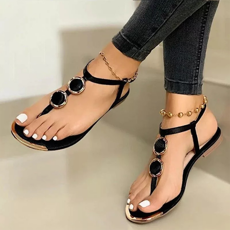 Milena – Moderne Open-Toe-Sandalen mit Schmuckstein Akzenten und verstellbaren Riemchen