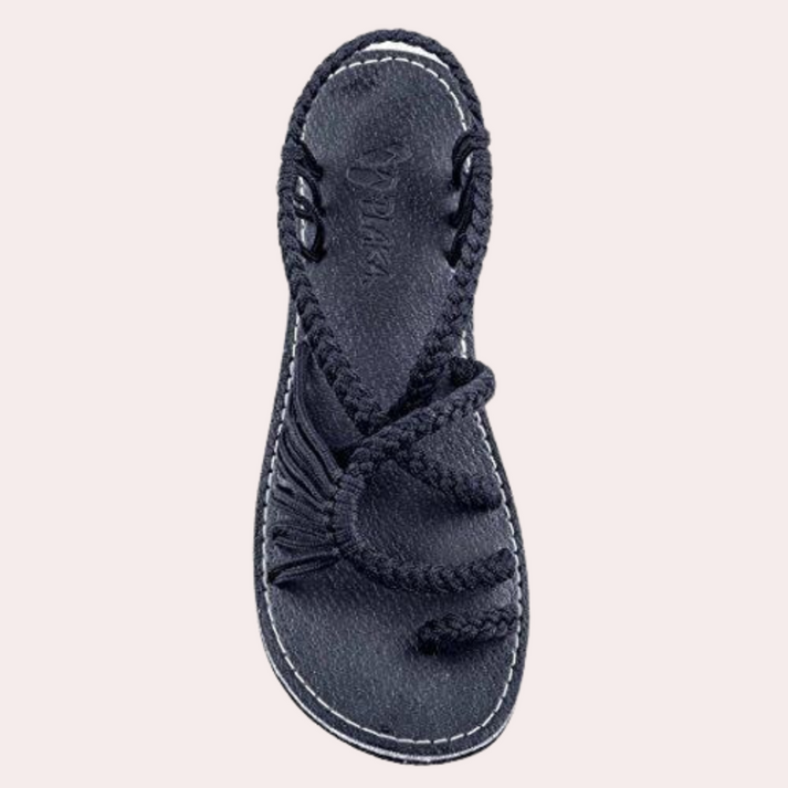 Bianca - Leichte flache Riemchensandalen mit offenem Zehendesign für Komfort