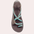 Bianca - Leichte flache Riemchensandalen mit offenem Zehendesign für Komfort