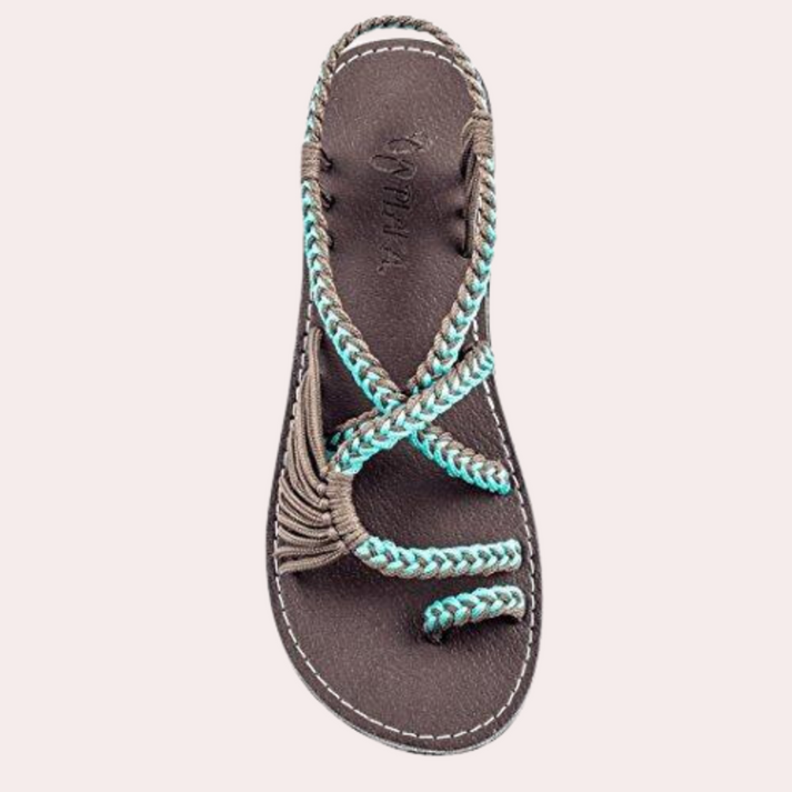 Bianca - Leichte flache Riemchensandalen mit offenem Zehendesign für Komfort
