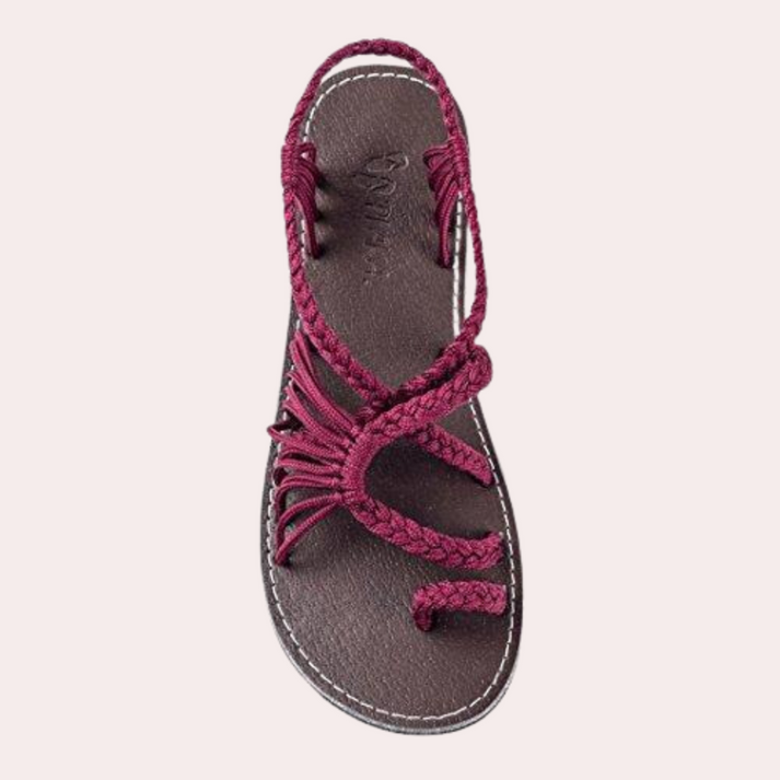 Bianca - Leichte flache Riemchensandalen mit offenem Zehendesign für Komfort