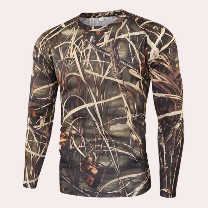 Darian – Langarmshirt mit robustem Muster und Rundhalsausschnitt