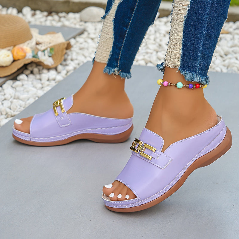Elvira – Bequeme Sandalen mit offener Spitze und dicker rutschfester Sohle
