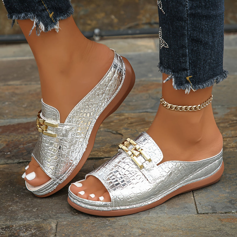 Elvira – Bequeme Sandalen mit offener Spitze und dicker rutschfester Sohle