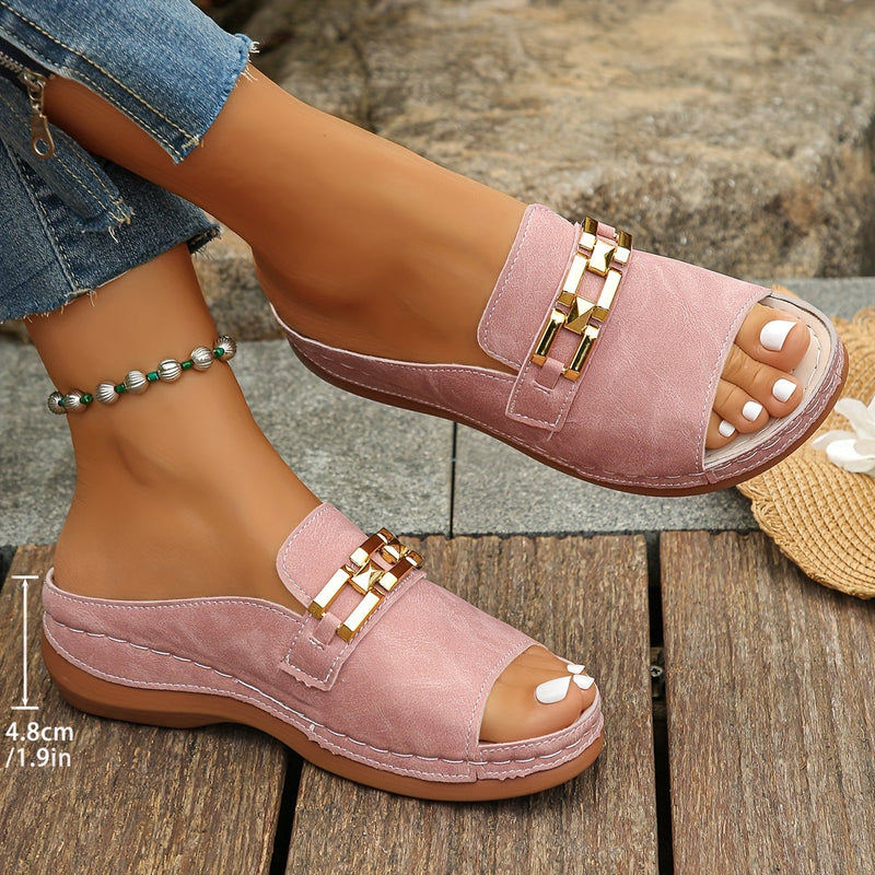 Elvira – Bequeme Sandalen mit offener Spitze und dicker rutschfester Sohle
