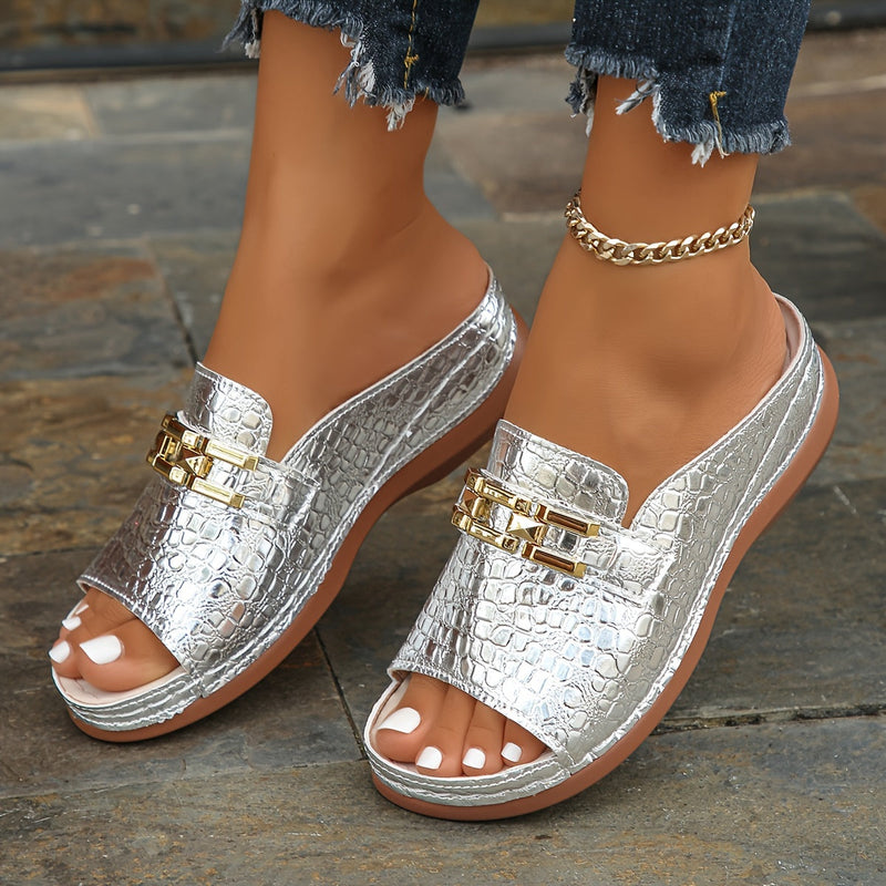 Elvira – Bequeme Sandalen mit offener Spitze und dicker rutschfester Sohle