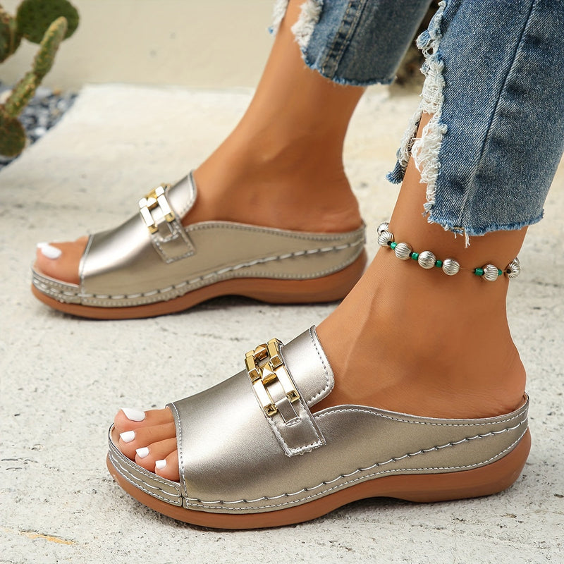 Elvira – Bequeme Sandalen mit offener Spitze und dicker rutschfester Sohle