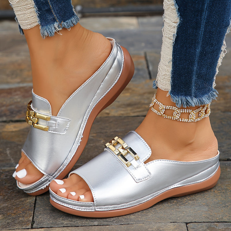 Elvira – Bequeme Sandalen mit offener Spitze und dicker rutschfester Sohle