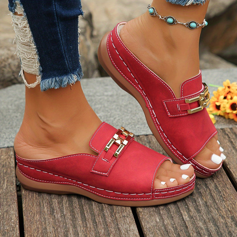 Elvira – Bequeme Sandalen mit offener Spitze und dicker rutschfester Sohle