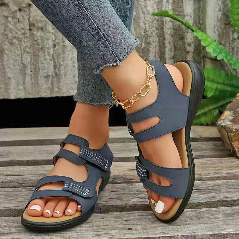 Nina – Lässige offener Spitze Sandalen mit verstellbarer Schnalle und rutschfester Sohle