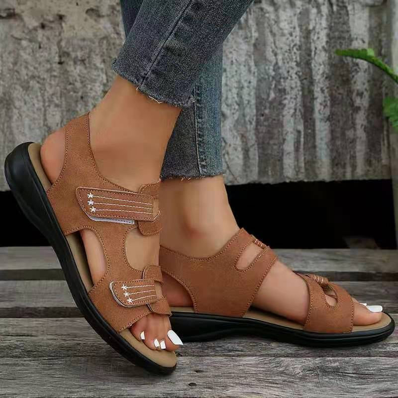Nina – Lässige offener Spitze Sandalen mit verstellbarer Schnalle und rutschfester Sohle