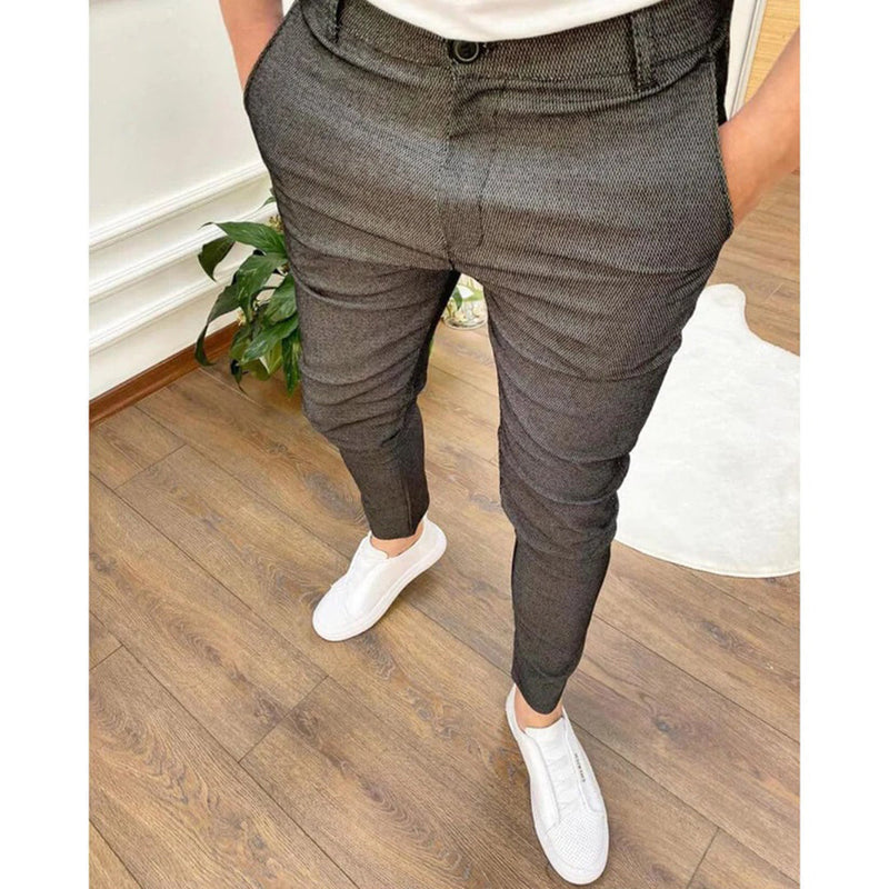 Adrian - Schlanke Passform Hose mit hohem Gummibund und funktionellen Taschen