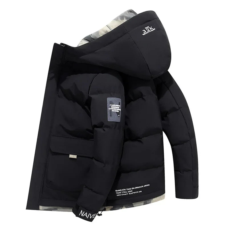 Adam - Warme Langärmelig Kapuze Jacke Mit Taschen