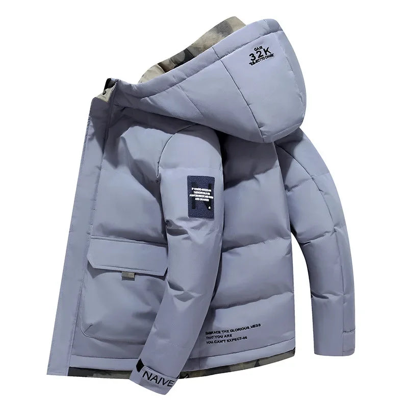 Adam - Warme Langärmelig Kapuze Jacke Mit Taschen
