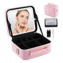 TidyGlow – Moderner make up organizer mit spiegel und LED beleuchtung