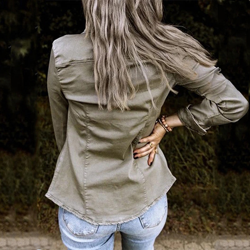 Mira  - Trendige Denim Jacke Für Mühelosen Stil