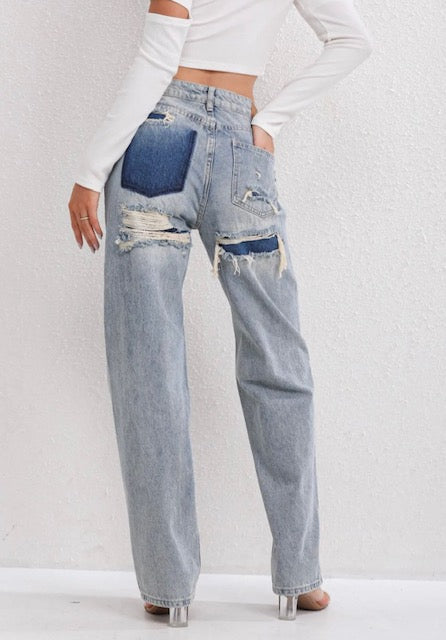 Amelie – Bequeme Hose mit weitem Bein und hoher Taille und Taschen