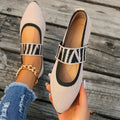 Nina - Eleganter geometri Schuhe Diagonalriemenschuh mit gepolsterter Sohle
