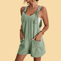 Pauline - Lässiger kurzer Jumpsuit mit Schulterträgern und Taschen