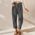 Yuna - Lässige Hose mit hoher Taille lockerer Passform und geraden Beinen