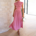 Emilia – Modisches ärmelloses langes Kleid mit Rollkragen für mühelosen Style