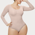 Elina – Slim Fit Langarm Bodysuit mit Rundhalsausschnitt und Bauch weg Entwerfen